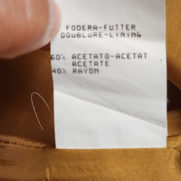 MOSCHINO COUTURE Vintage Yellow Mustard Silk Linen Blend Knit Mini Skirt SZ 6 - Picture 15 of 16